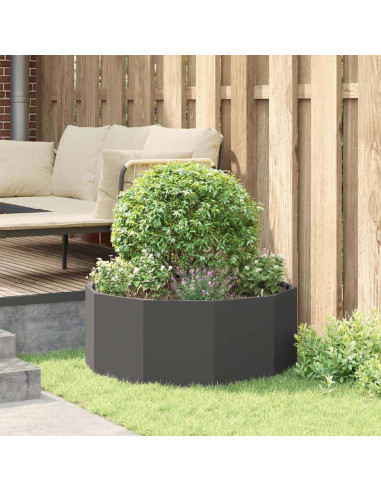 Fioriera Nero 90 x 90 x 35 cm Acciaio