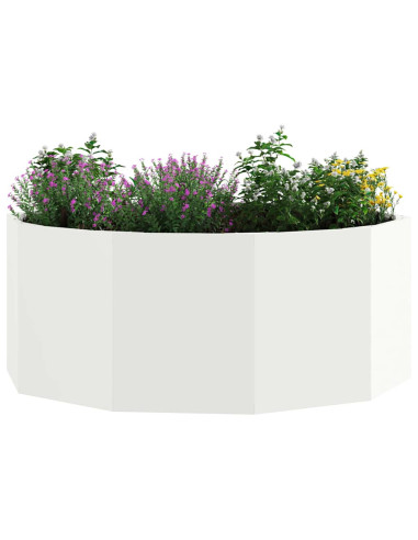 Fioriera Bianco 90 x 90 x 35 cm Acciaio