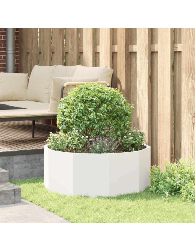 Fioriera Bianco 90 x 90 x 35 cm Acciaio