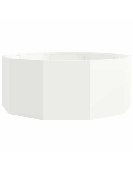 Fioriera Bianco 90 x 90 x 35 cm Acciaio