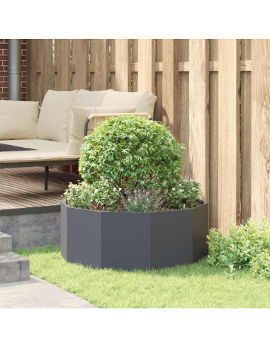 Fioriera Antracite 90 x 90 x 35 cm Acciaio