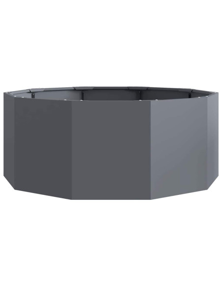 Fioriera Antracite 90 x 90 x 35 cm Acciaio