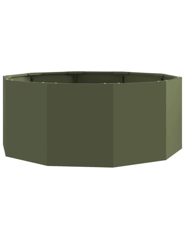 Fioriera Verde oliva 90 x 90 x 35 cm Acciaio