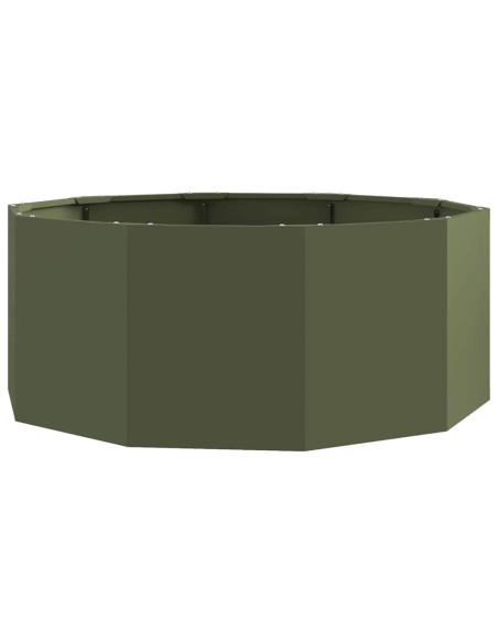 Fioriera Verde oliva 90 x 90 x 35 cm Acciaio
