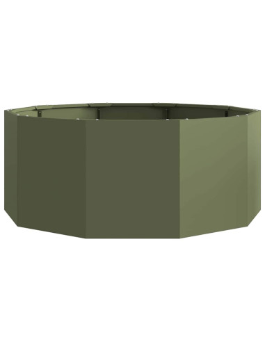 Fioriera Verde oliva 90 x 90 x 35 cm Acciaio
