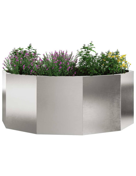 Fioriera Argento 90 x 90 x 35 cm Acciaio inossidabile