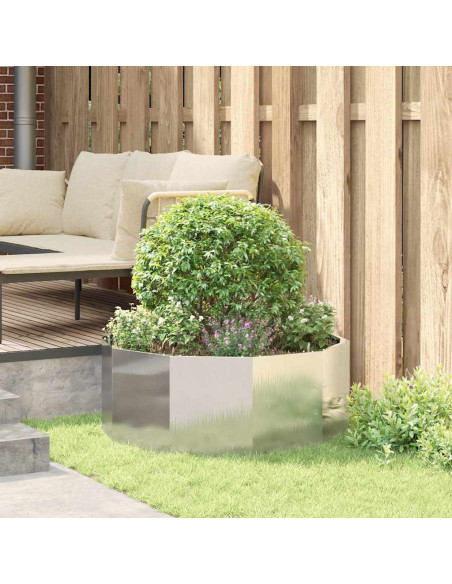 Fioriera Argento 90 x 90 x 35 cm Acciaio inossidabile
