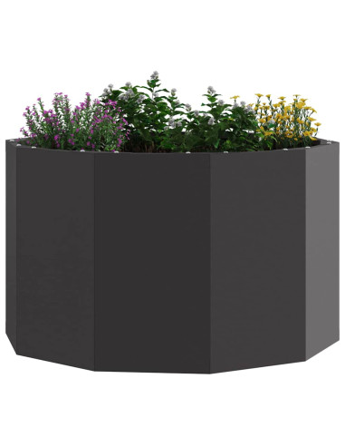 Fioriera Nero 60 x 60 x 35 cm Acciaio