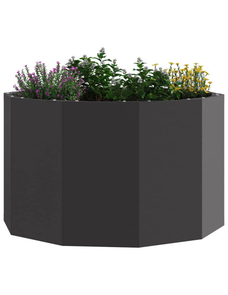 Fioriera Nero 60 x 60 x 35 cm Acciaio