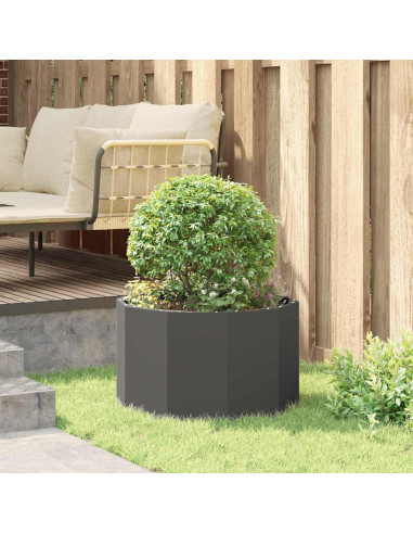 Fioriera Nero 60 x 60 x 35 cm Acciaio