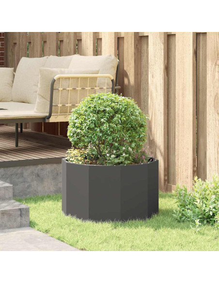 Fioriera Nero 60 x 60 x 35 cm Acciaio