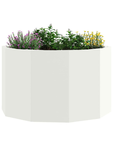 Fioriera Bianco 60 x 60 x 35 cm Acciaio