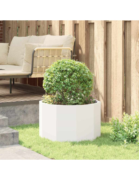 Fioriera Bianco 60 x 60 x 35 cm Acciaio