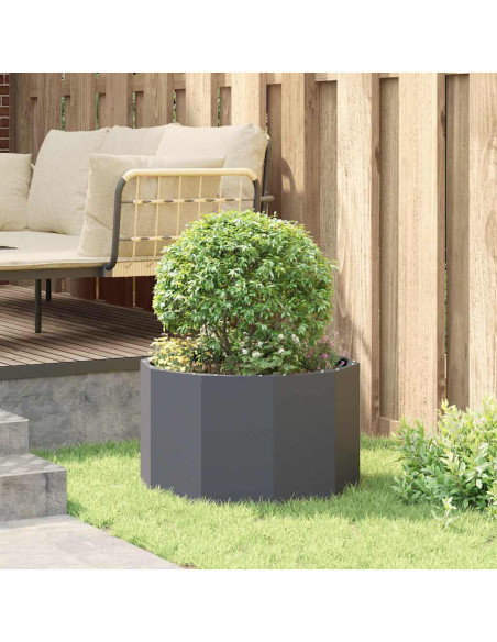 Fioriera Antracite 60 x 60 x 35 cm Acciaio