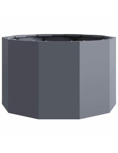 Fioriera Antracite 60 x 60 x 35 cm Acciaio