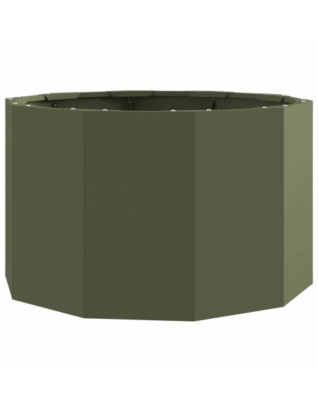 Fioriera Verde oliva 60 x 60 x 35 cm Acciaio