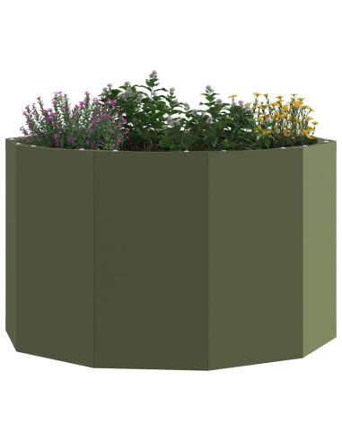Fioriera Verde oliva 60 x 60 x 35 cm Acciaio