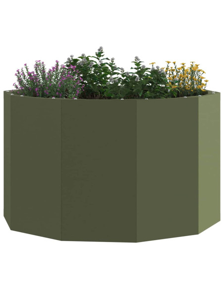 Fioriera Verde oliva 60 x 60 x 35 cm Acciaio