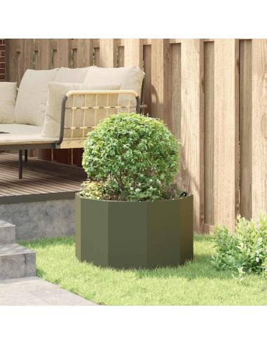 Fioriera Verde oliva 60 x 60 x 35 cm Acciaio