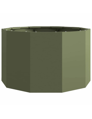 Fioriera Verde oliva 60 x 60 x 35 cm Acciaio