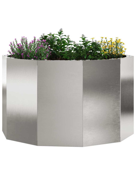 Fioriera Argento 60 x 60 x 35 cm Acciaio inossidabile