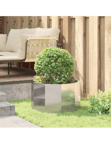 Fioriera Argento 60 x 60 x 35 cm Acciaio inossidabile