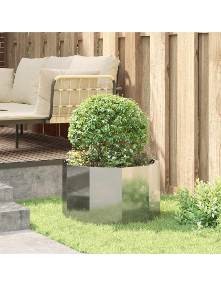 Fioriera Argento 60 x 60 x 35 cm Acciaio zincato