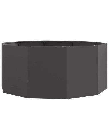 Fioriera Nero 120 x 120 x 50 cm Acciaio