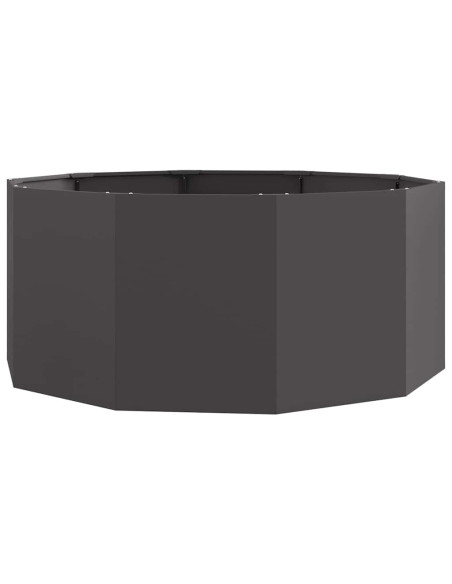 Fioriera Nero 120 x 120 x 50 cm Acciaio