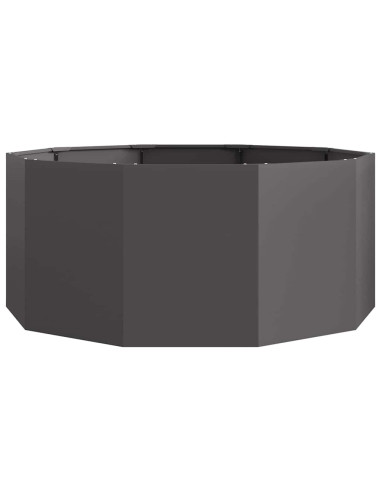 Fioriera Nero 120 x 120 x 50 cm Acciaio