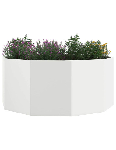 Fioriera Bianco 120 x 120 x 50 cm Acciaio