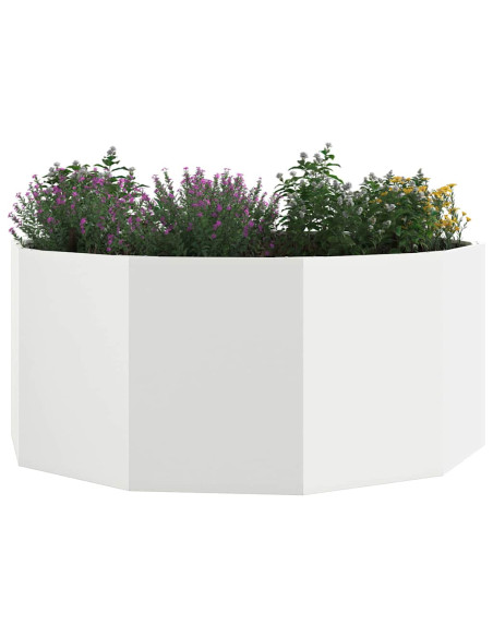 Fioriera Bianco 120 x 120 x 50 cm Acciaio