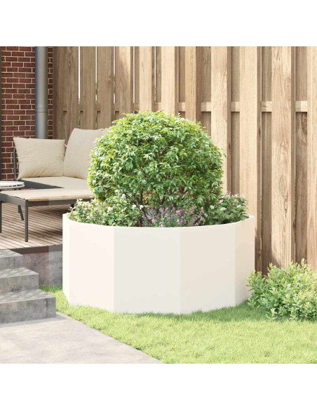 Fioriera Bianco 120 x 120 x 50 cm Acciaio