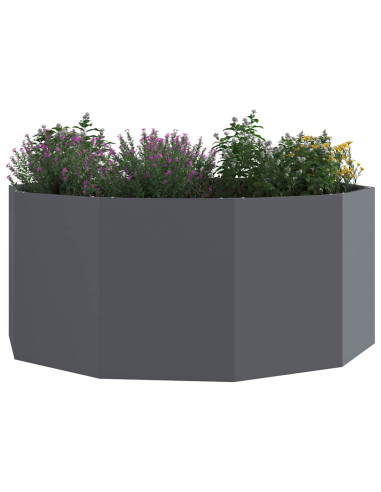 Fioriera Antracite 120 x 120 x 50 cm Acciaio