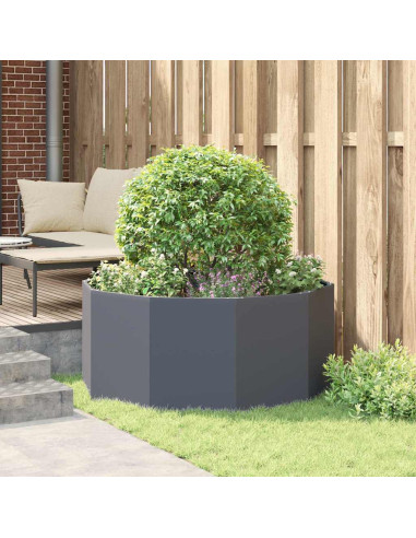 Fioriera Antracite 120 x 120 x 50 cm Acciaio