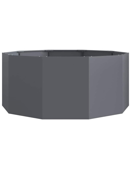 Fioriera Antracite 120 x 120 x 50 cm Acciaio