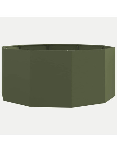 Fioriera Verde oliva 120 x 120 x 50 cm Acciaio