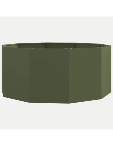 Fioriera Verde oliva 120 x 120 x 50 cm Acciaio