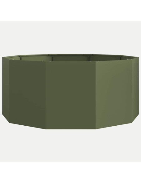 Fioriera Verde oliva 120 x 120 x 50 cm Acciaio