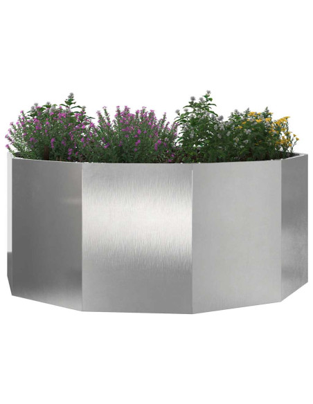 Fioriera Argento 120 x 120 x 50 cm Acciaio inossidabile