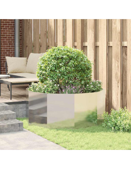 Fioriera Argento 120 x 120 x 50 cm Acciaio inossidabile