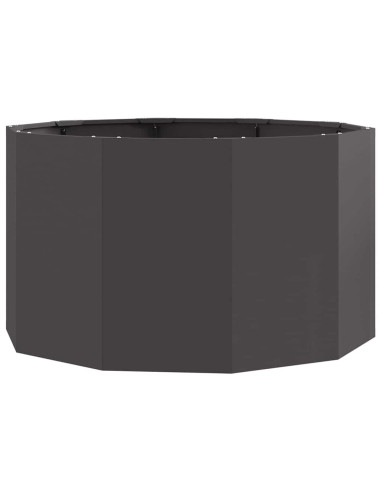 Fioriera Nero 90 x 90 x 50 cm Acciaio