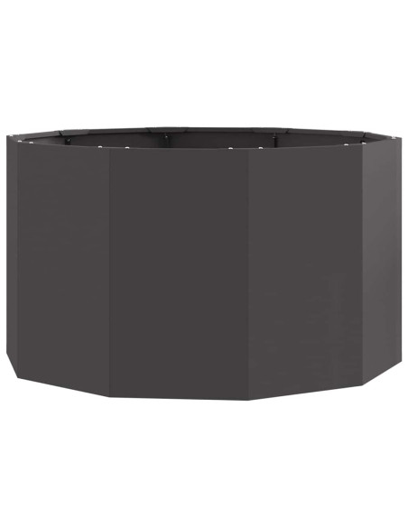 Fioriera Nero 90 x 90 x 50 cm Acciaio