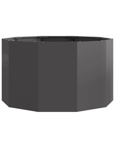 Fioriera Nero 90 x 90 x 50 cm Acciaio