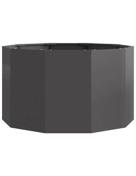 Fioriera Nero 90 x 90 x 50 cm Acciaio