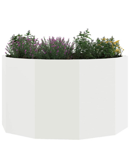 Fioriera Bianco 90 x 90 x 50 cm Acciaio