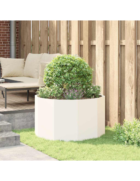 Fioriera Bianco 90 x 90 x 50 cm Acciaio
