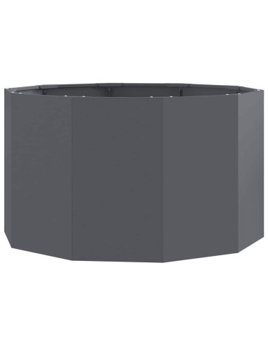 Fioriera Antracite 90 x 90 x 50 cm Acciaio