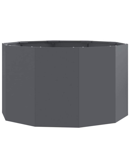 Fioriera Antracite 90 x 90 x 50 cm Acciaio