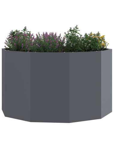 Fioriera Antracite 90 x 90 x 50 cm Acciaio